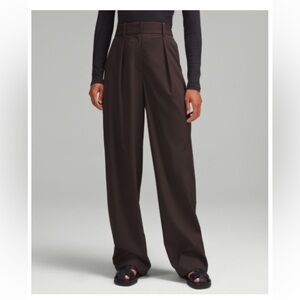 Lululemon Mocha Pleat-Front High-Rise Trouser